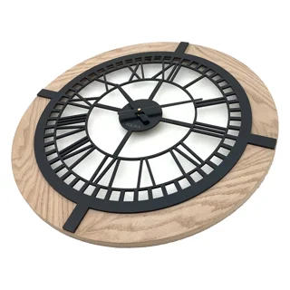 ساعت دیواری کلاسیک چوبی برند تولیکا کد 6028 اقتصادی زاویه