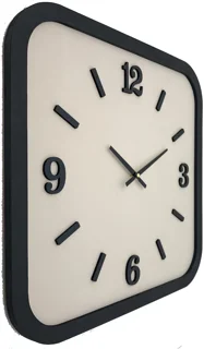 ساعت دیواری کلاسیک چوبی برند تولیکا کد 6271 مشکی کنار