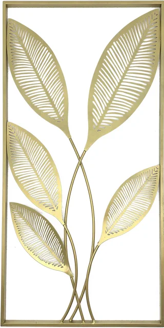 تابلو فلزی برگ تولیکا کد 95917 طلایی
