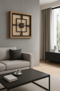 ساعت دیواری کلاسیک چوبی برند تولیکا کد 6372 چیدمان